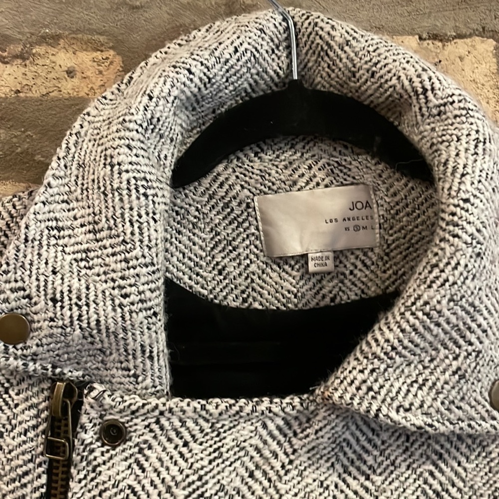 JOA Los Angeles lined Black & White Wool blend jacket - Picture 3 of 5